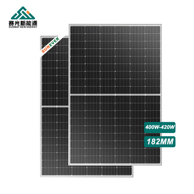 400w 410w PW paneli słonecznych z imp 12.7-13.2A i niskim poziomem żelaza szkła