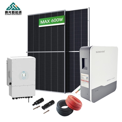 10kw domowy system energii słonecznej zasilany przez 10000w zestaw paneli słonecznych i magazyn wliczony