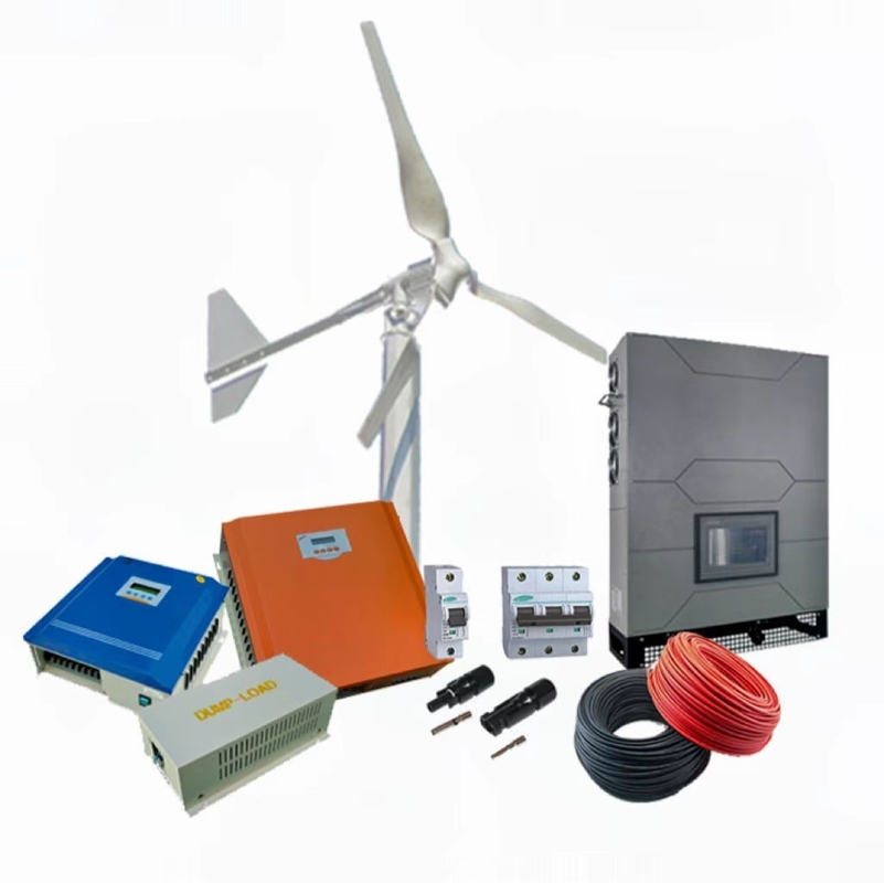 10KW 380VAC System hybrydowy energii słonecznej wiatrowej w sieci ze wzmocnioną ostrzą z włókna szklanych